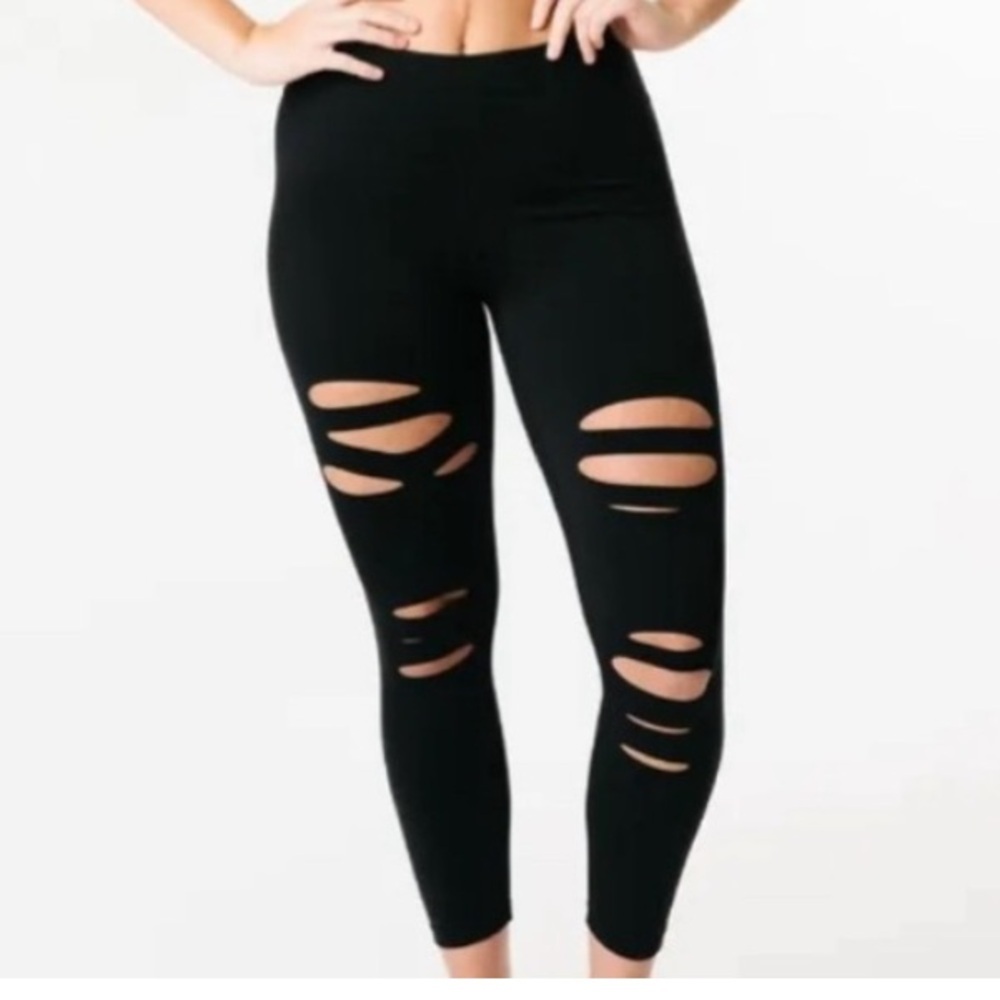 Zyia active high rise ripped legging